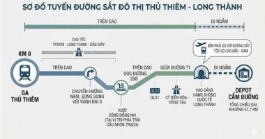 Metro Thủ Thiêm - Long Thành sẽ có đoạn đi ngầm, khởi công ngay tháng sau